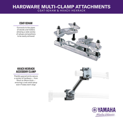 Abrazadera de brazo para soporte hexagonal Yamaha HXACII
