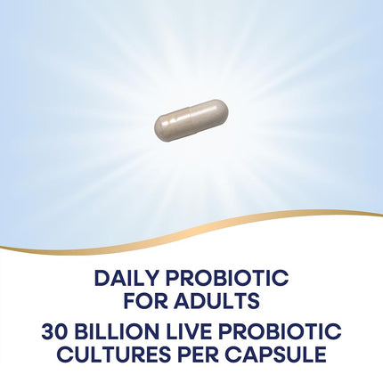 Nature's Way Primadophilus Fortify Daily Probiotic, 30 Billion Active Cultures, Acidophilus, Guaranteed Potency, Researched Strains, Delayed Release, 30 Vegetarian Capsules, Gluten-Free