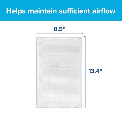 Filtro purificador de aire Filtrete F2 para habitación, HEPA verdadero de primera calidad para alérgenos, bacterias y virus, 33 cm x 20,8 cm, paquete de 2, compatible con los dispositivos: FAP-C02, FAP-C03, FAP-SC02 y FAP-T03