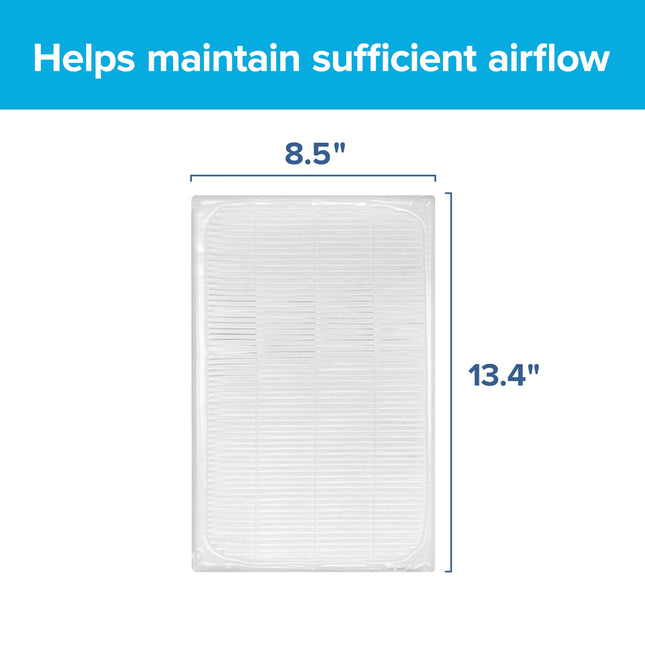 Filtre pour purificateur d'air Filtrete F2, Véritable HEPA, pour les allergènes, les bactéries et les virus, 33 cm x 20,8 cm, paquet de 2, compatible avec les appareils : FAP-C02, FAP-C03, FAP-SC02 et FAP-T03