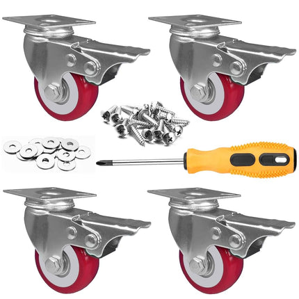 ABSLIMUS 2 inch Casters Load 800lbs, Set of 4 with