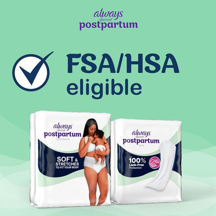 Always Discreet Postpartum and Adult Incontinence Underwear for Women, Extra Large, Maximum Protection, 14 Count