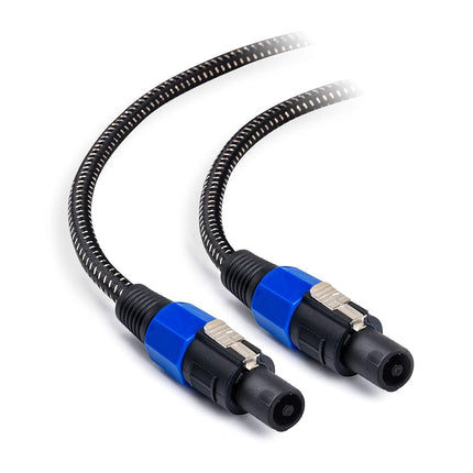 Cable Matters 2-Pack, Premium Braided 12AWG Speaker Cable 6 ft Compatible with Speakon NL4FC Port