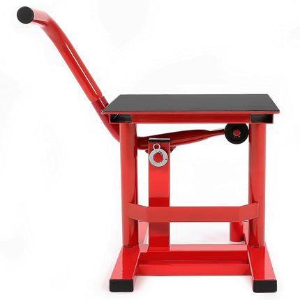 ALMULOO Béquille lève-moto Dirt Bike Support de levage moto Capacité de 150 kg Hauteur réglable de 25,6 cm à 50 cm Table de levage en acier