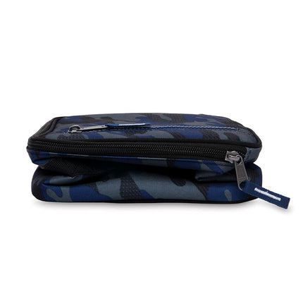 PackIt Freezable Classic Lunch Box, Sporty Camo Charcoal Navy, Built with EcoFreeze Technology, Collapsible, Reusable, Zip Closure with Zip Front Pocket and Buckle Handle, Desgined for Lunches