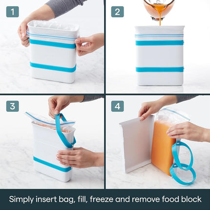 YouCopia FreezeUp Freezer Food Block Maker, Gallon