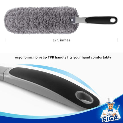 MR.SIGA Lint Free Microfibre Duster, Washable Duster for Household Cleaning