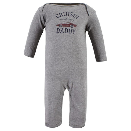 Hudson Baby baby-girls Cotton Coveralls, Cars, 0-3 Months