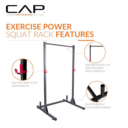 CAP Barbell Power Rack Exercise Stand | Carbon