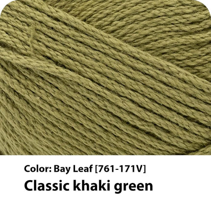 Lion Brand 24/7 Cotton Yarn, Yarn for Knitting, Crocheting, and Crafts, Bay Leaf, 3 Pack