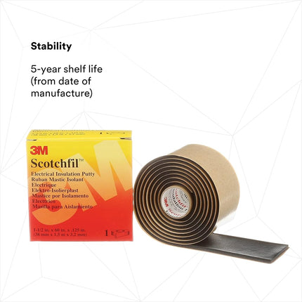 3M Scotchfil Electrical Insulation Putty, 1-1/2 in x 60 in