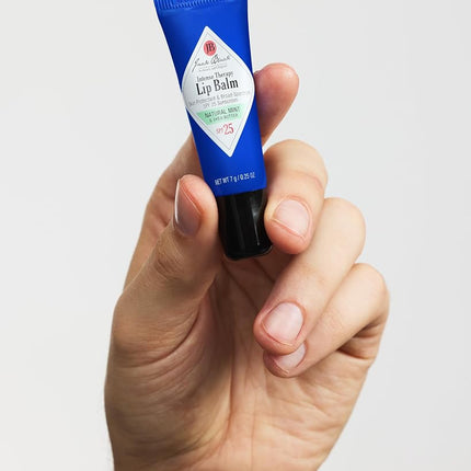 Jack Black Intense Therapy Lip Balm, 0.25-Oz., Pack of 3 – Natural Mint & Shea Butter, SPF 25 Sun Protection, Lip Moisturizer, Hydrating Lip Balm with SPF, Long Lasting Treatment