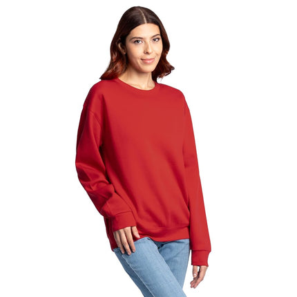 Sudadera de cuello redondo de vellón Eversoft para hombre Fruit of the Loom, absorbente de humedad y transpirable, tallas S-4x, roja, 4XL