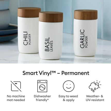 Cricut Smart Vinyl™ Permanent Adhesive Vinyl, no Cutting mat, Midnight Pack, 33 cm x 30.5 cm (13 in x 12 in), 20 pcs