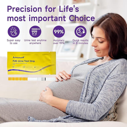 PdG Test Strips,Track Ovulation Insights with Progesterone Urine Tests – Home Fertility Test for Women - PdG (Pregnanediol Glucuronide) 5 Count Progesterone Test Strips