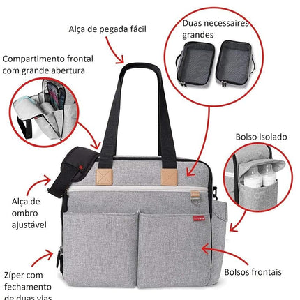 Skip Hop Duo Signature Weekender Changing Bag, Grey Melange