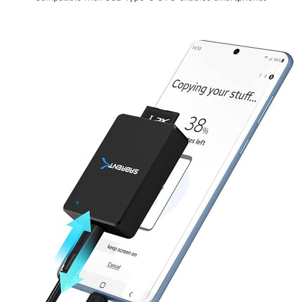 SABRENT SD Express 7.1 USB C Card Reader, USB 3.2 External Memory Card Reader high speed Data transfer 985 MBps, SD-Express adapter compatible with V90, V60, V30, UHS-II, UHS I, SD Cards (CR-SDX7)