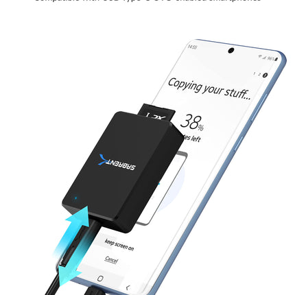 SABRENT SD Express 7.1 USB C Card Reader, USB 3.2 External Memory Card Reader high speed Data transfer 985 MBps, SD-Express adapter compatible with V90, V60, V30, UHS-II, UHS I, SD Cards (CR-SDX7)