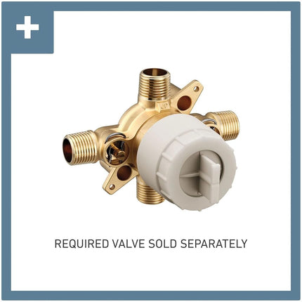 Moen UT2473NH Genta M-CORE 3-Series Kit de garniture de baignoire et de douche monotrou, valve requise, chrome