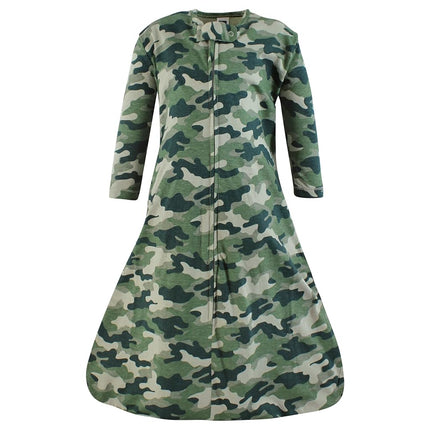 Saco de dormir, saco, manta de jersey de algodón de manga larga unisex Hudson Baby, camuflaje, 0-6 meses