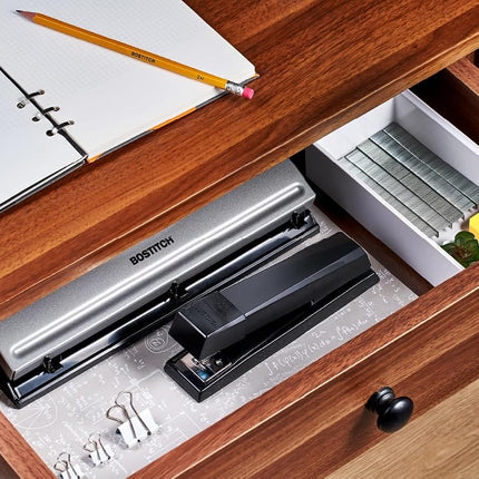 Bostitch Office Stapler, No-Jam Premium for Desktop, Includes 1,250 Staples, Full-Strip, 25 Sheet Capacity, Black