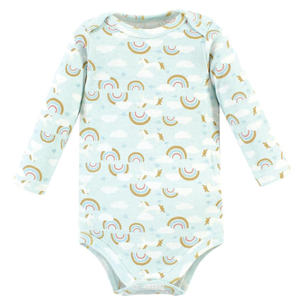 Hudson Baby Lot de 3 bodies à manches longues en coton pour bébé unisexe, motif « Magical Rainbow », 12-18 mois