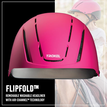 Troxel Spirit Full Coverage Horse Riding Helmet, Low-Profile Adjustable Design, Safety Horseback Riding Gear, Small (6-1/2 - 6-7/8), Raspberry Duratec