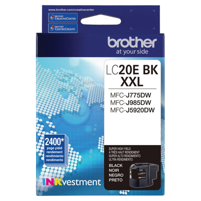 Cartucho de tinta negra de muy alto rendimiento Brother LC20EBK
