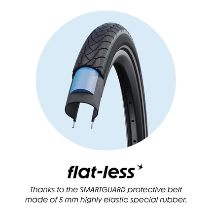 Schwalbe 318382 - tire marathon plus 20x1.75 s-guard hs440 twinskin performance endurance rigida, Black Reflex