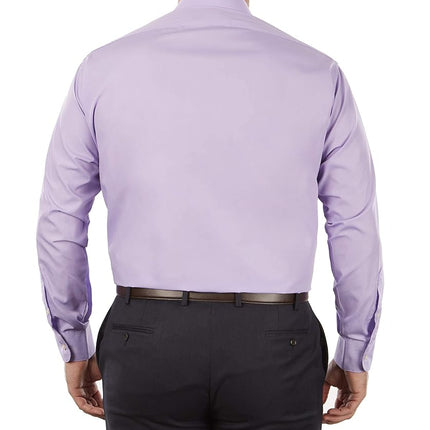 Van Heusen Men's Tall Dress Shirt Big Fit Poplin, Lavender, 18" Neck 34"-35" Sleeve