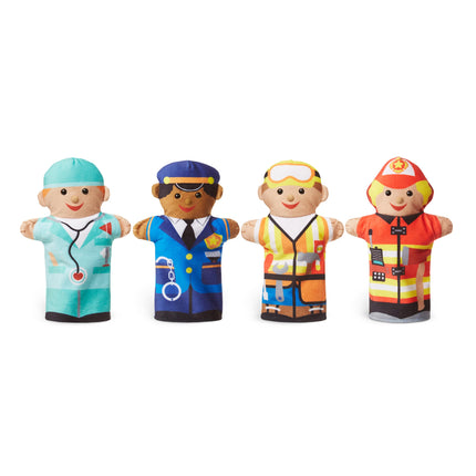 Melissa & Doug Títeres de mano Jolly Helpers | Títeres y Teatros | Peluche | 2+ | Regalo para niño o niña