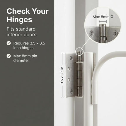 Household Essentials H12001 Hinge It Clutterbuster Four Bar Hanging Valet | Behind The Door Clothing and Towel Rack | White