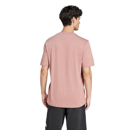 adidas Essentials Men's Small Logo Single Jersey T-Shirt, Warm Tone/White, S