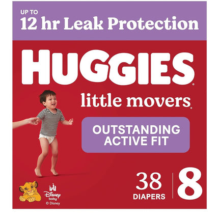 Huggies Size 8 Diapers, Little Movers Baby Diapers
