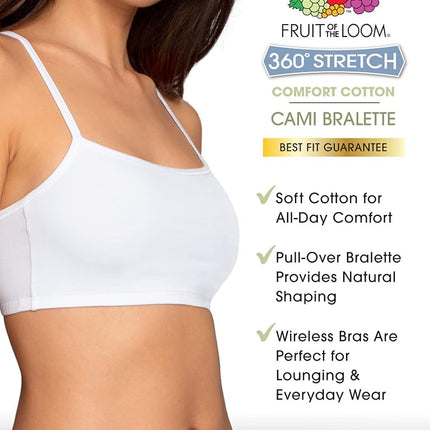 Fruit of the Loom Women's Built Up Tank Style Sports Bra, Black/Heather Grey/Charcoal, 48 Plus