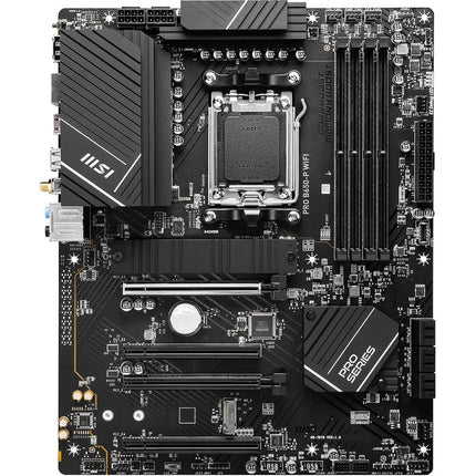 MSI PRO B650-P WiFi Motherboard, Micro-ATX - Supports AMD Ryzen 7000 Series Processors, AM5-12 Duet Rail 80A VRM, DDR5 Memory Boost 6400+MHz/OC, 2 x PCIe 4.0 x16, 2 x M.2 Gen4, Wi-Fi 6E