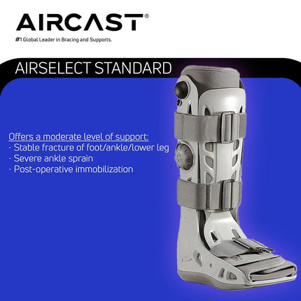 AIRCAST AirSelect Standard Walker Brace/Walking Boot, Large