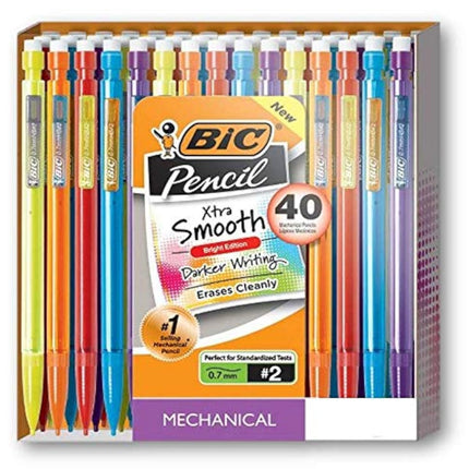Bic Mechanical Pencils, Xtra Smooth, Bright Editio
