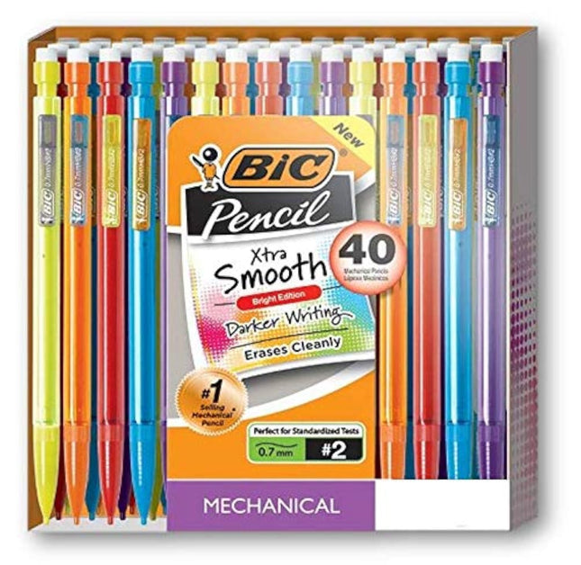 Bic Mechanical Pencils, Xtra Smooth, Bright Editio