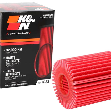K&N Oil filter - High Performance-Series compatible with: Toyota, Lexus (HP-7023), Red