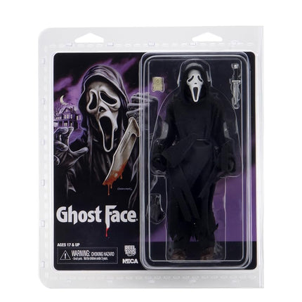 NECA - Scream Ghostface 8 Inch Clothed Action Figure, Black/Black