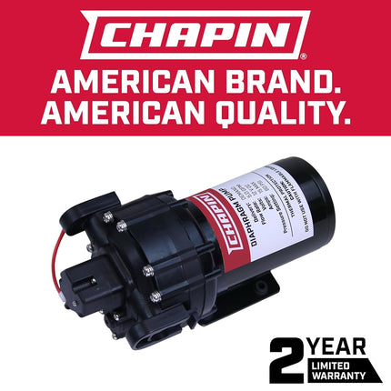 Chapin International 6-9216 12V 5.0 GPM Diaphragm Pump, Black