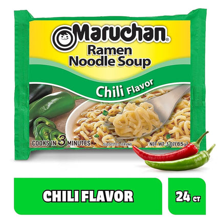 Maruchan Ramen Hot Chili Flavor, 3 Oz, 24 Ct