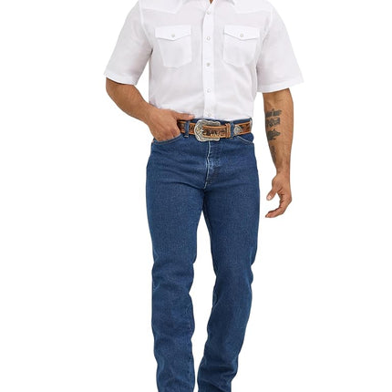 Wrangler Men's Sport Western Basic Two Pocket Short Sleeve Snap Shirt, White, XL Tall