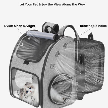 COVONO Expandable Pet Carrier Backpack for Cats, Dogs and Small Animals, Portable Pet Travel Carrier, Super Ventilated Design, Airline Approved, Ideal for Traveling/Hiking/Camping