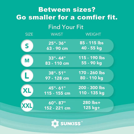 SUNKISS TrustPlus Adult Diapers with Tabs, Unisex, XLarge, 15 Count