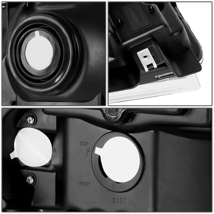 DNA MOTORING Headlamps Headlight Assembly Compatible With 05-07 Ford F250-350 F450 F550SD, Chrome/Clear, HL-OH-FSD05-CH-CL1