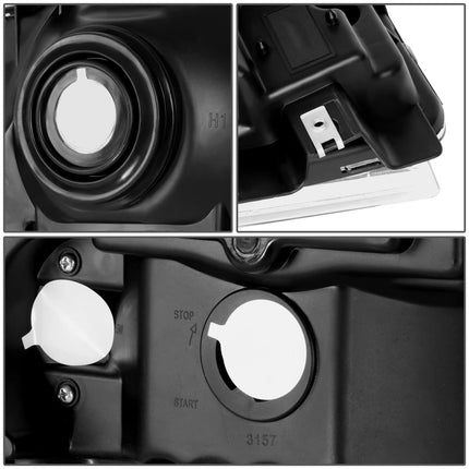 DNA MOTORING Faros delanteros Conjunto de faros compatible con Ford F250-350 F450 F550SD 05-07, cromo/transparente, HL-OH-FSD05-CH-CL1