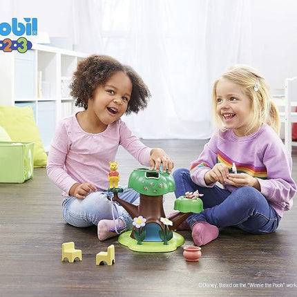 Playmobil 71316 1.2.3 & Disney: Winnie's & Piglet's Tree House, Winnie-the-Pooh, educational toys for toddlers, gifting toy and fun imaginative role-play, playsets for children ages 12 months+
