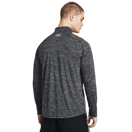 Under Armour Men's Tech Textured Half Zip Long Sleeve, Castlerock/Castlerock, S